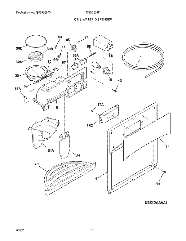 Panneau De Commande Frigidaire 242166905 – Neuf, Pièce D'origine