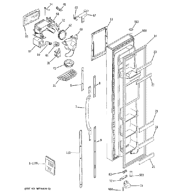 Réservoir d'eau Frigo, Réfrigérateur, Congélateur HK2126326