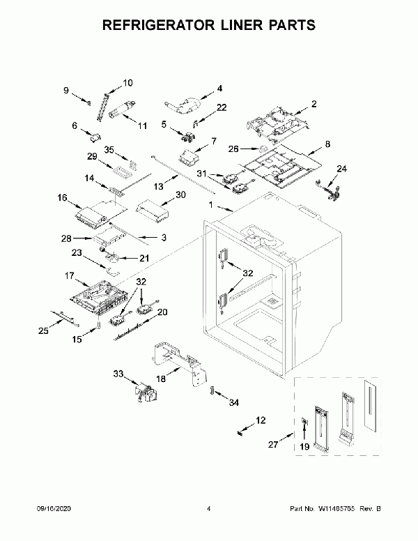 Whirlpool Refrigerator LED Light Module Service Kit – Genuine W11683242