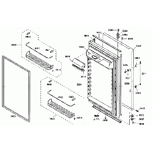 00478837 Bosch Refrigerator Outer Door Panel