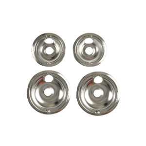 L304458798 Frigidaire Oven Burner Drip Bowl Set, Chrome Finish