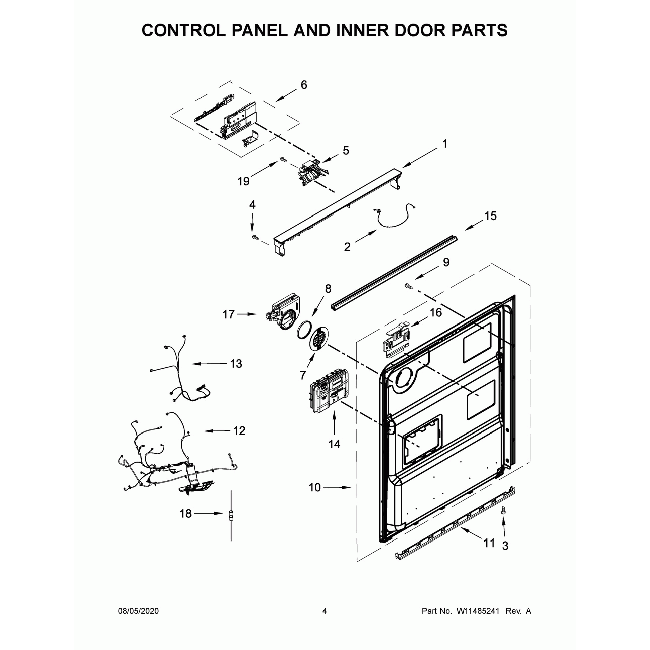 Genuine Whirlpool Dishwasher Lower Door Seal W11664713 - OEM Replacement Part - View #2
